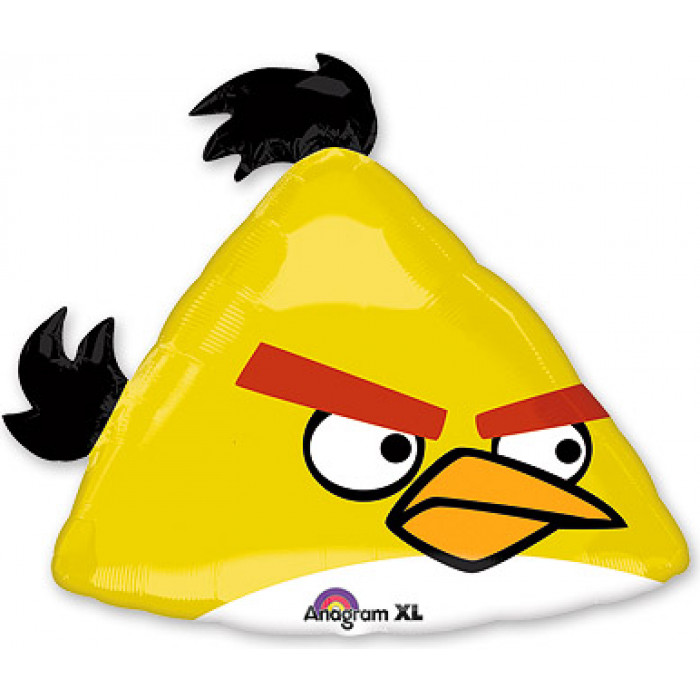 Шар с гелием Жёлтая птица Чак из Angry Birds
