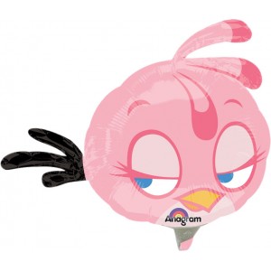 Фигурный шар Розовая птичка из мультика Энгри Бердс (Angry Birds)