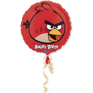 Шар-круг Красная птичка из мультика Энгри Бердс (Angry Birds)