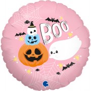 Шар-круг Малыш-привидение Бу на Хэллоуин (Halloween), розовый Шар-круг Малыш-привидение Бу на Хэллоуин (Halloween), розовый
