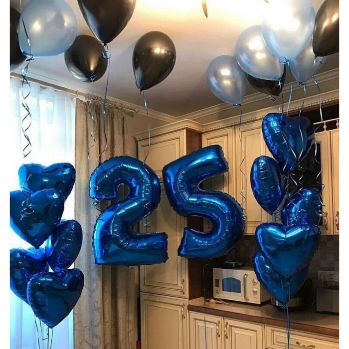 Композиция любимому мужчине в синем цвете на 25 лет