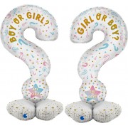 Ходячий шар Знак вопроса на гендер пати, Девочка или Мальчик (GIRL OR BOY), на подставке Ходячий шар Знак вопроса на гендер пати, Девочка или Мальчик (GIRL OR BOY), на подставке
