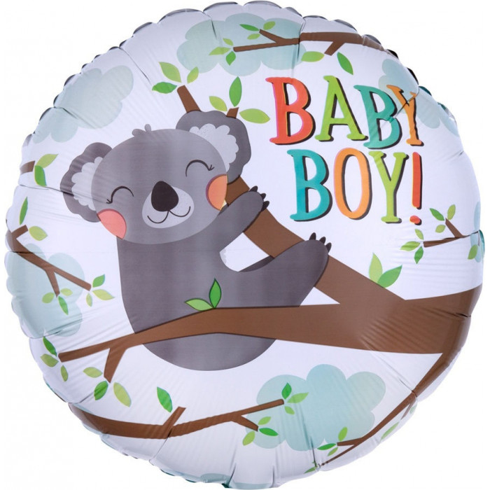 Шар-круг Коала на веточке, Малыш мальчик (Baby boy)