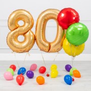 Набор с цифрами и шариками-кругами на 80-ти летие