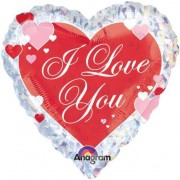 Шар-сердце Я тебя люблю (I love you), голография