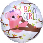 Шар-круг Коала на веточке, Малышка девочка (Baby girl)