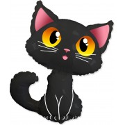 Фигурный шар Черный котенок