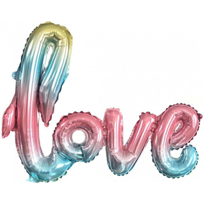 Гирлянда надувная Любовь (Love), радужная