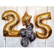 Композиция для него на 25 лет с гелиевыми шариками
