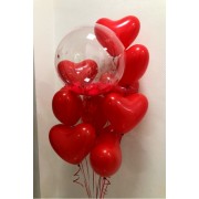 Красный фонтан Страсти с шаром баблс (bubbles)