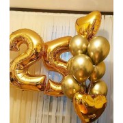 Композиция с шарами хром Изобилие для мужчины в 25 лет