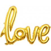 Гирлянда надувная Любовь (Love), золотая