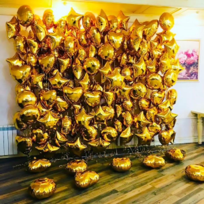 Фотозона из шаров Золото