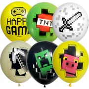 Шары Пиксели, майнкрафт, Счастливая игра (Happy game)