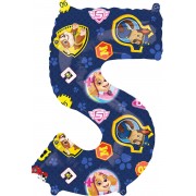 Шар-цифра 5, Щенячий патруль, синяя