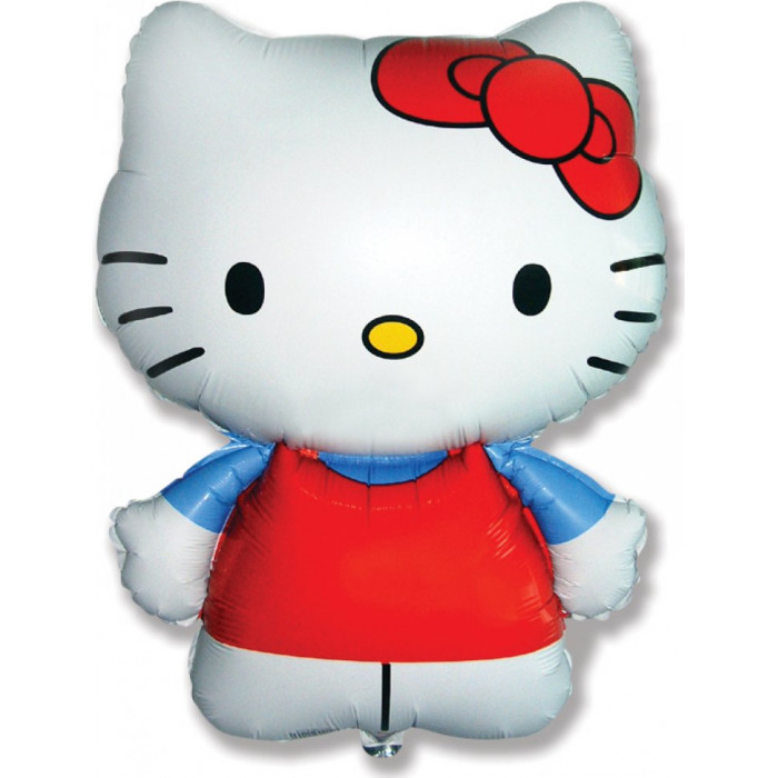 Фигурный шар Хеллоу Китти (Hello Kitty) в синей рубашке