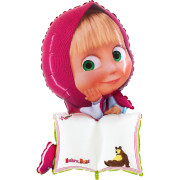 Фигурный шар Маша и Медведь с дневничком