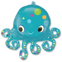 Фигурный шар Синий осьминог