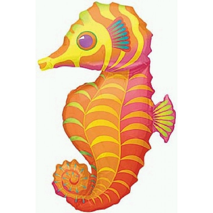 Фигурный шар Морской Конек ( оранжевый )