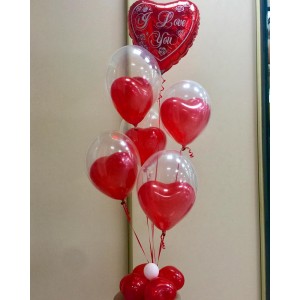 Букет из гелиевых шаров Я тебя люблю (i love you), для влюбленных