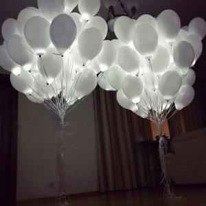 Композиция из шаров светящихся на свадьбу
