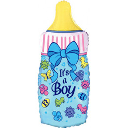 Фигурный шар  "Бутылочка голубая. Это мальчик (It's a boy)"