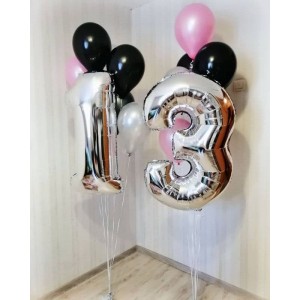 Композиция для девочки в 13 лет с воздушными шариками