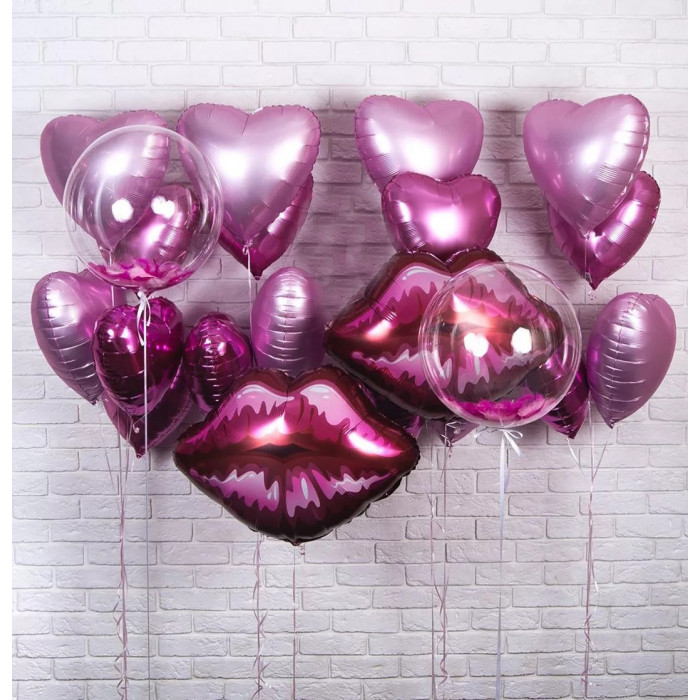 Набор для любимой в розовом цвете с баблс (bubbles) и губками