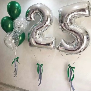 Композиция из гелиевых шариков на 25 лет парню