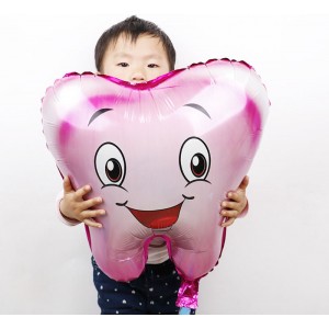 Фигурный шар Зубик, розовый - дополнительное фото #1