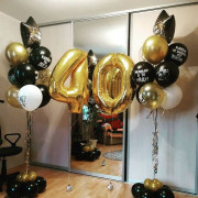 Композиция с оскорбительными шарами для него на 40 лет