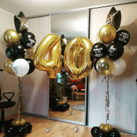 Композиция с оскорбительными шарами для него на 40 лет
