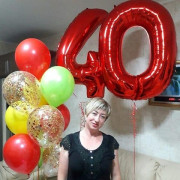 Букет с цифрами женщине на 40 лет в День рождения