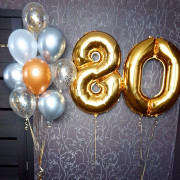 Букет в серебре любимому дедушке на 80 лет