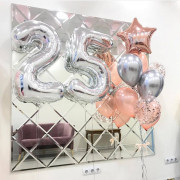 Композиция из шаров с гелием любимой на 25 лет