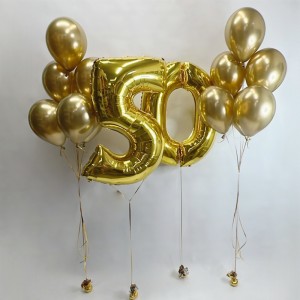 Сет из шариков Золотые 50 лет