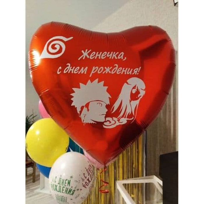 Большой шар-сердце Герои аниме, 81 см