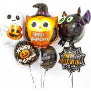 Фигурный шар Оранжевая совушка в шляпе, Счастливого Хэллоуина (Happy halloween) - дополнительное фото #1