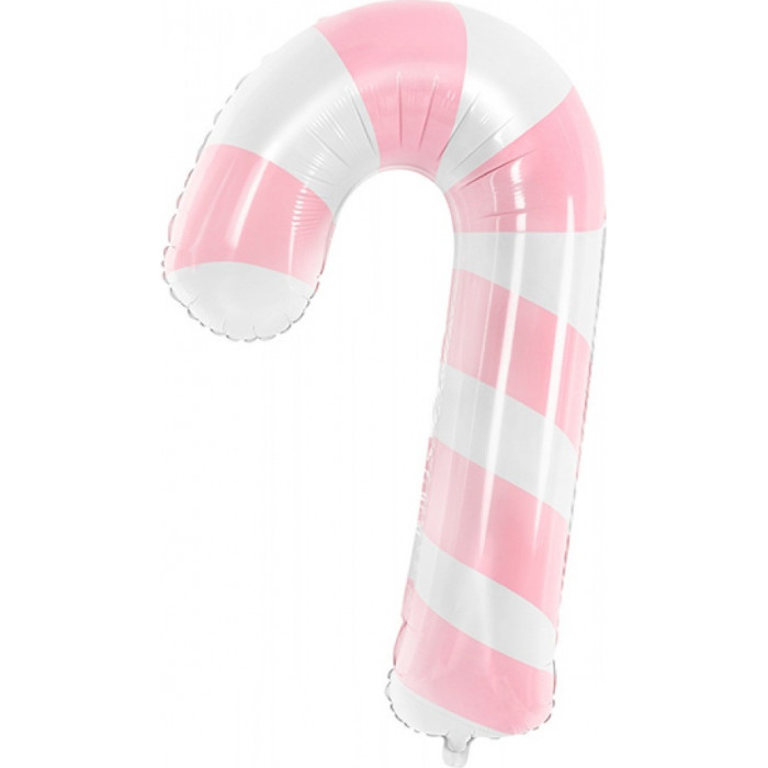 Фигурный шар Леденец-трость, нежно-розовый в полоску