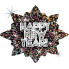 Фигурный шар Салют новогодний, голография, Счастливого Нового Года (Happy new year)