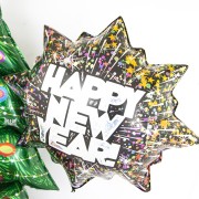 Фигурный шар Салют новогодний, голография, Счастливого Нового Года (Happy new year) - дополнительное фото #1