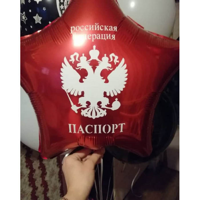 Шар-звезда Паспорт РФ, белый герб
