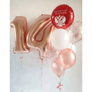 Композиция в розовом золоте девушке на получение паспорта в 14 лет