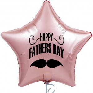 Шар-звезда на День отца (Happy Father's Day), розовое золото