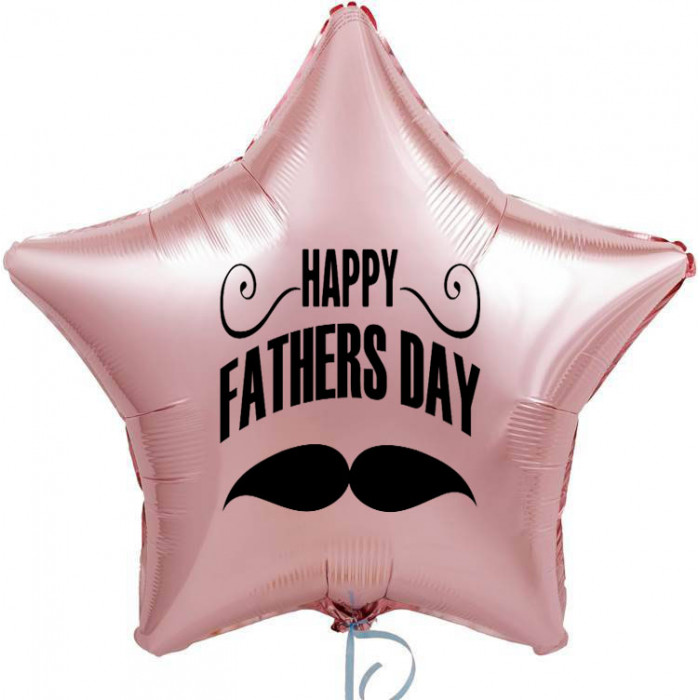 Шар-звезда на День отца (Happy Father's Day), розовое золото