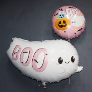 Шар-круг Малыш-привидение Бу на Хэллоуин (Halloween), розовый - дополнительное фото #2