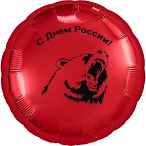 Шар-круг в День России, красный