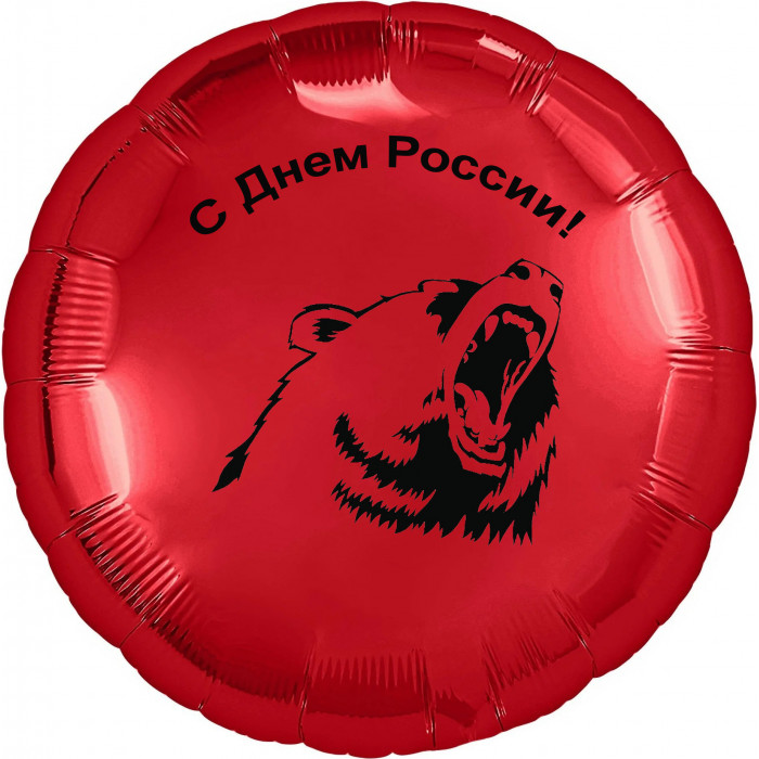 Шар-круг в День России, красный