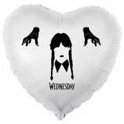 Шар-сердце Уэнсдей (Wednesday), белое