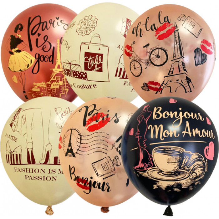 Шары Парижская атмосфера Доброе утро, моя любовь (Bonjour, Mon amour)